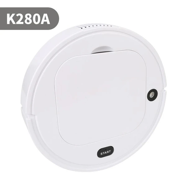 USB Şarjlı Otomatik Süpürme Robotu - 28x7x28 - Su Temin Versiyonu + Aksesuarlar - 2