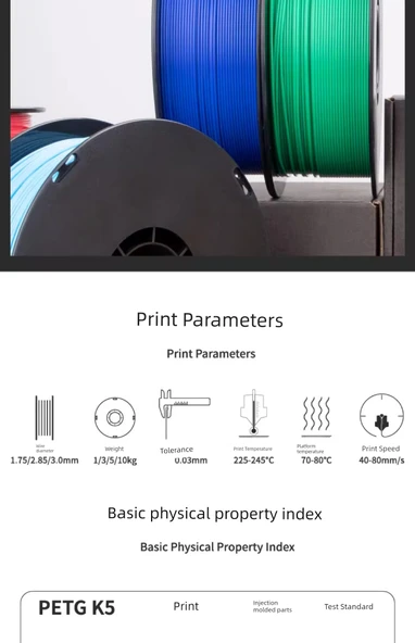 PETG 3D Yazıcı Filamenti - Beyaz - 1 KG - 9