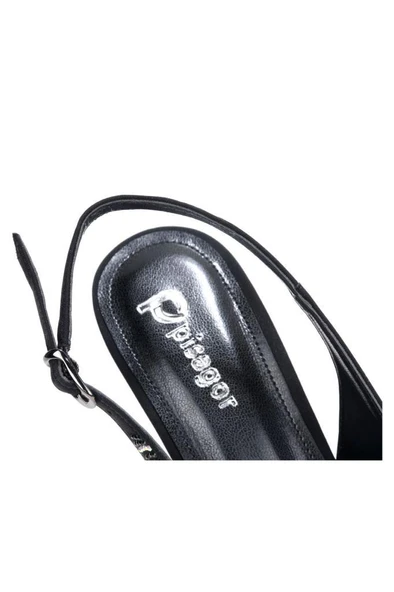 Pisagor Ps-31930 7 Cm Topuklu Kadın Taşlı Arkası Açık Stiletto Abiye Ayakkabı - 5