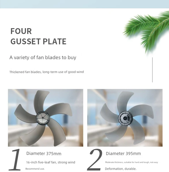 Metal Alüminyum Elektrikli Fan Kanadı 18 inç 5 Yaprak - Mavi - 9