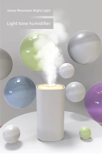Küçük USB Hava Nemlendirici - Yeşil - Doldurma ve Yerleştirme İki Amaçlı - Büyük Sprey - Atmosfer Lambası - 8