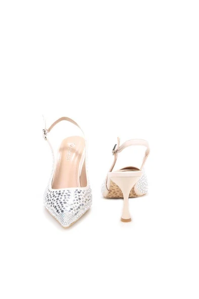 Pisagor Ps-32150 Kadın 7 Cm Arkası Açık Abiye Stiletto Ayakkabı - 8