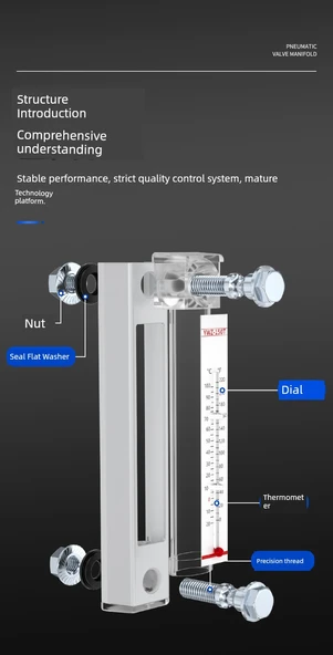 Şeffaf Yağ Seviye Göstergesi - YWZ-127 Termometresiz - Resim 11
