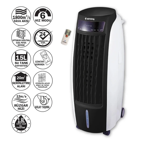 Airking Climax B 1315 Portatif Hava Soğutucu Siyah - 3