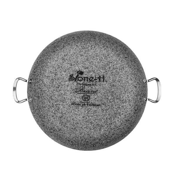 BRİONİ STONE-H 38 CM ÇİZİLMEZ YANMAZ YAPIŞMAZ İNDÜKSİYONLU ŞEF TENCERESİ - 4