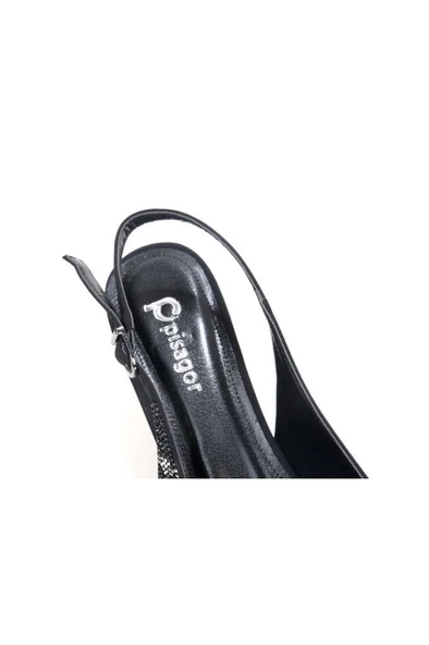 Pisagor Ps-32370 Kadın 4 Cm Arkası Açık Taşlı Abiye Stiletto Ayakkabı - 5