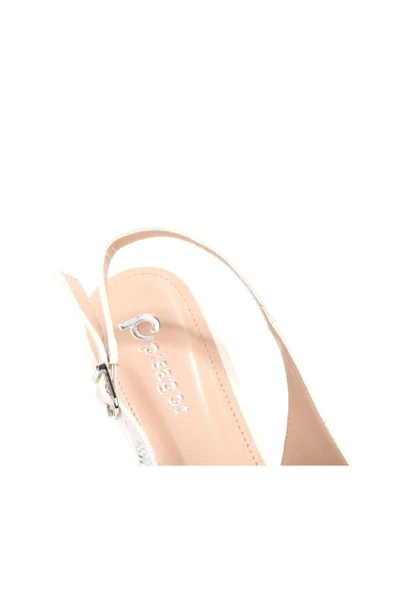 Pisagor Ps-32370 Kadın 4 Cm Arkası Açık Taşlı Abiye Stiletto Ayakkabı - 10