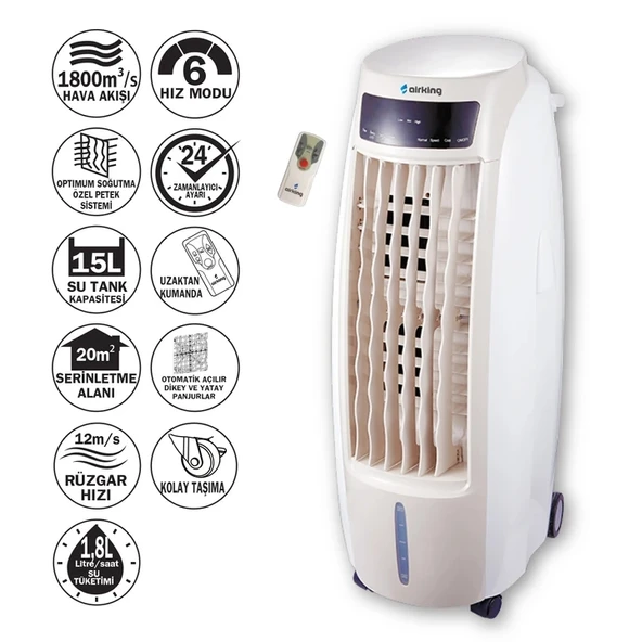 Airking Climax A 1315 Portatif Hava Soğutucu Beyaz - 3