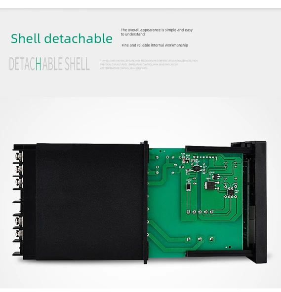 Dijital Ekran Akıllı Sıcaklık Kontrol Cihazı - REX-C410 - Çikolata Rengi - 11