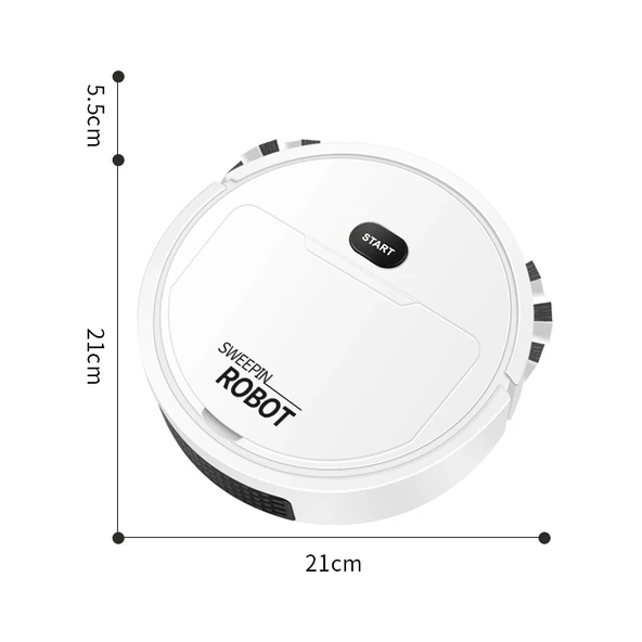 Otomatik Ev Temizleme Robotu - 21cm Standart Siyah - 6
