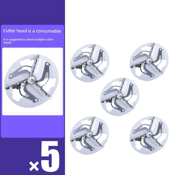 Kumaş Tıraş Makinesi Yedek Bıçakları - 3 Üç Yaprak + 3 Altı Yaprak Kesici Başlık - 5