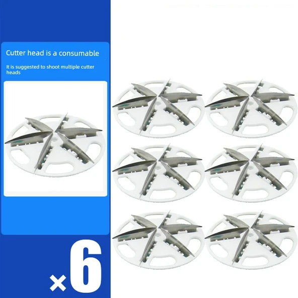 Kumaş Tıraş Makinesi Yedek Bıçakları - 3 Üç Yaprak + 3 Altı Yaprak Kesici Başlık - 4