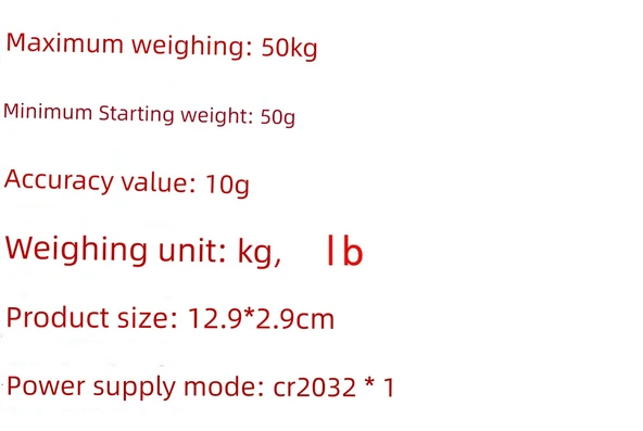 50kg Dijital Taşınabilir Terazi - Minimalist Webbing (2 Yedek Dijital) - 6
