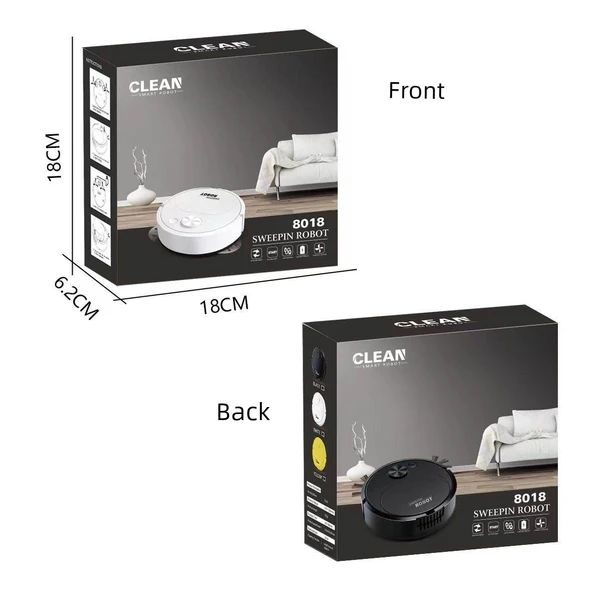 Tam Otomatik Mini Temizlik Robotu - Beyaz - 4