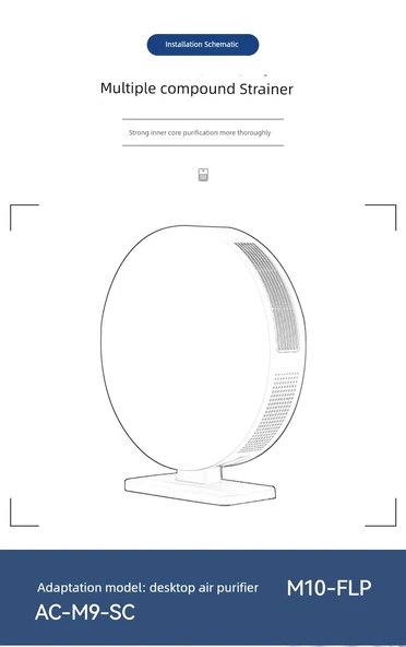 Xiaomi Mijia Masaüstü Hava Temizleyici Filtre Elemanı - Orijinal Filtre Elemanı 1 - 5