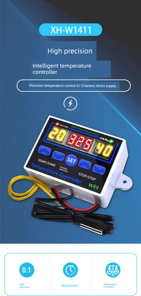 Dijital Termostat - Beyaz Kasa - 220V - Üç Ekran Güncellemesi - 7