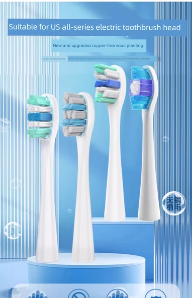 Elektrikli Diş Fırçası Uçları - Yastıklama Temizleme 8'li Paket - 5