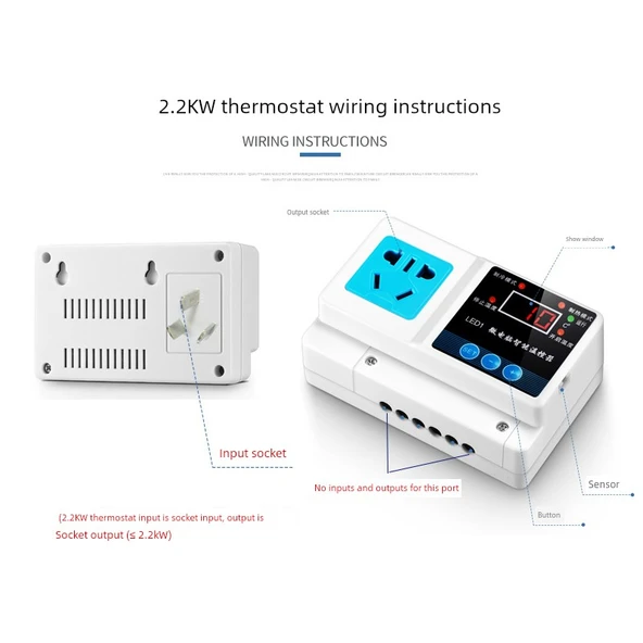 Dijital Termostat 6KW - 6m Su Sıcaklık Probu - 5