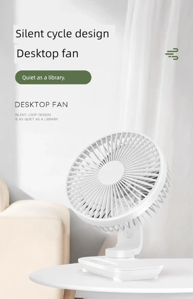 Masaüstü Fan - Cangling Yeşil - 15000mAh - İki Kullanım - 12