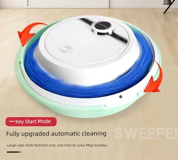 Akıllı Tek Kullanımlık Bezli Süpürme Mop Robotu - Silindirik Mop 1 - 3