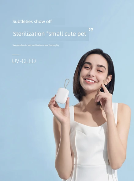 Taşınabilir UVC UV Diş Fırçası Sterilizatörü - Beyaz ve Açık Yeşil Kombinasyonu - 7