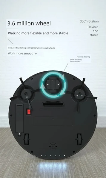 Akıllı Sprey Elektrikli Süpürge Robotu - K280 Beyaz - 8