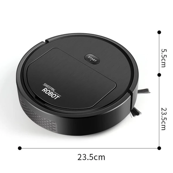 Şarjlı Akıllı Süpürme Robotu K235 Taşınabilir Kutu Siyah - 4