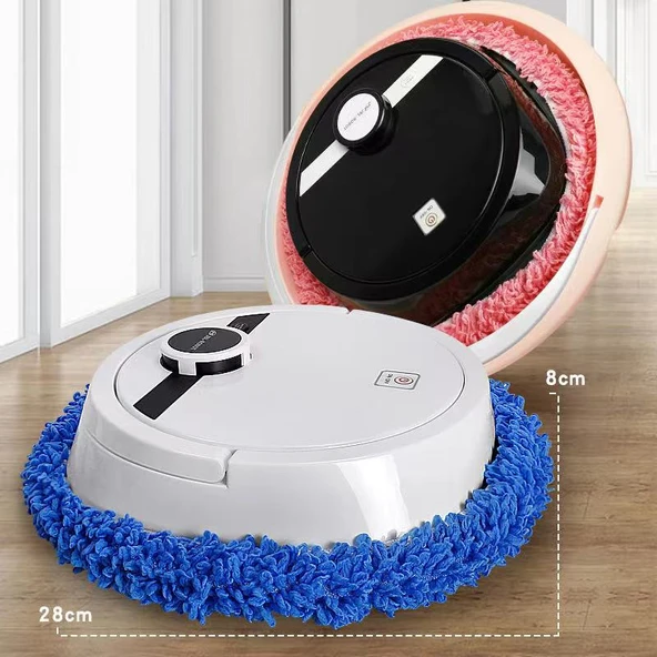 Akıllı Tek Kullanımlık Bezli Süpürme Mop Robotu - Silindirik Mop 1 - 11