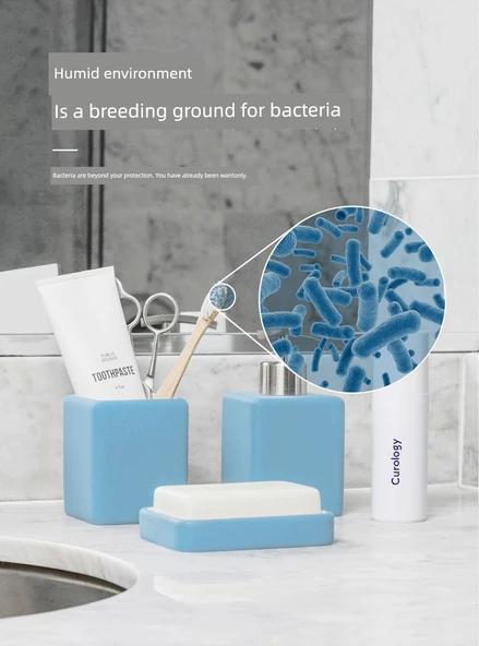 Taşınabilir UVC UV Diş Fırçası Sterilizatörü - Beyaz - 8