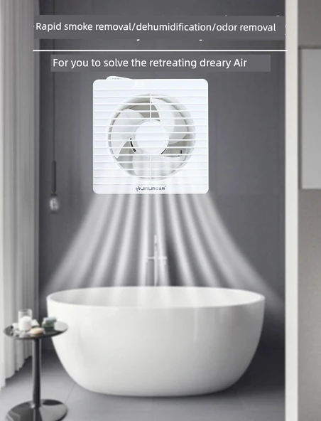 Banyo Egzoz Fanı - 6 İnç - Düz Metal Açıklığı: 151-165mm - 9