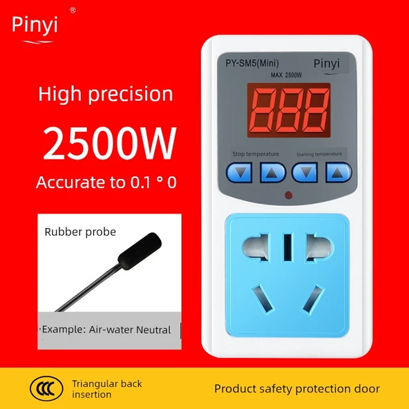 Yüksek Hassasiyet 2500W Termal Anahtar - Su/Hava için Kauçuk Prob