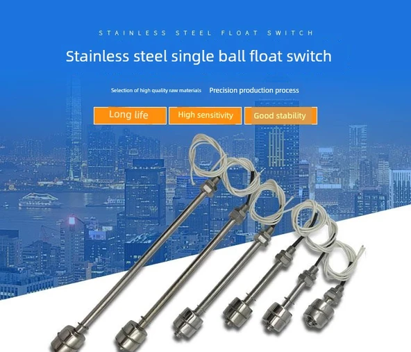 Yüksek Sıcaklık Paslanmaz Çelik Float Switch 600mm 0~220V - 6