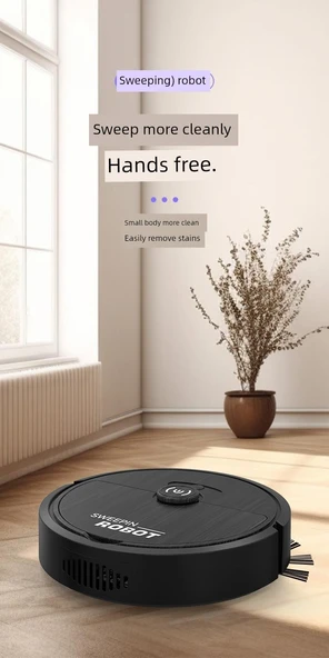 Akıllı Süpürme Robotu - Beyaz APP Su Tankı - 11