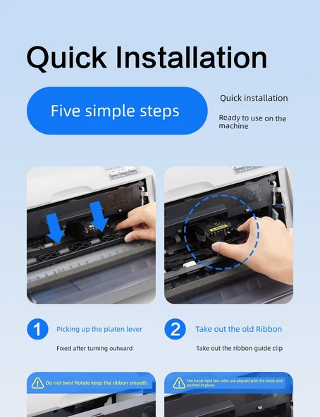 Renkli Izgara Epson LQ300KH Şerit - 4.5 Milyon Karakter Şerit Rafı - 7