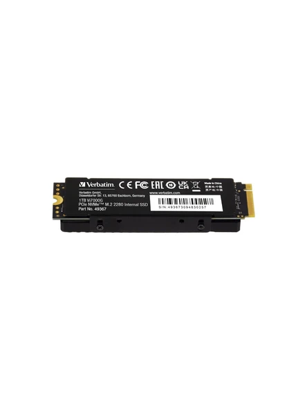 VERBATIM 1TB Vi7000G Internal PCIe NVMe M.2 GEN4 SSD 7400MB Okuma/5500MB Yazma - 3