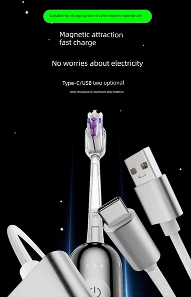 USB-C'den Manyetik Dönüştürücü - Elektrikli Diş Fırçası - 6