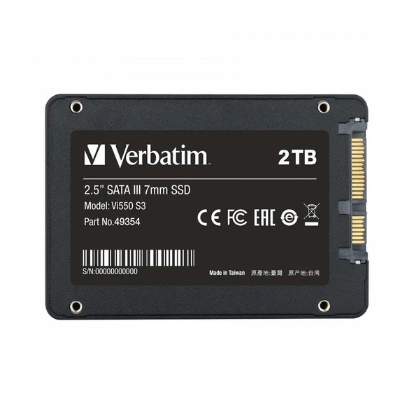 VERBATIM 2TB Vi550 S3 2.5" SATA 3.0 SSD 510/450 - 2