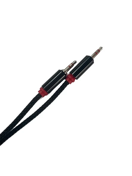 Hasır Örgülü 2 Metre Aux Kablosu Ses Kablosu 3.5 mm - 9