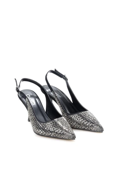 Pisagor Ps-31971 8 Cm Topuklu Kadın Taşlı Arkası Açık Stiletto Abiye Ayakkabı