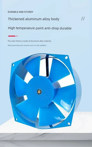 200FZY 2-D Demir Yaprak 220V 65W Dört Telli İleri ve Geri Hava Çıkışlı Eksenel Akış Fanı - 11