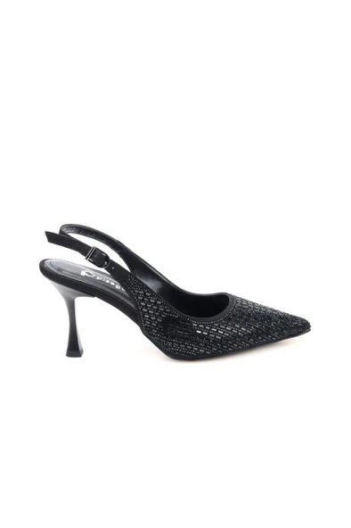 Pisagor Ps-31971 8 Cm Topuklu Kadın Taşlı Arkası Açık Stiletto Abiye Ayakkabı - 10