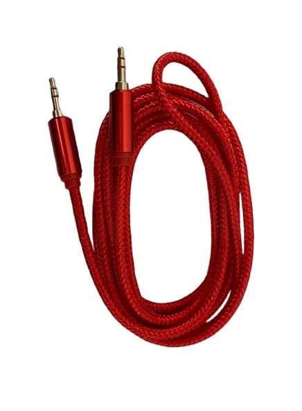 Hasır Örgülü 2 Metre Aux Kablosu Ses Kablosu 3.5 mm - 5