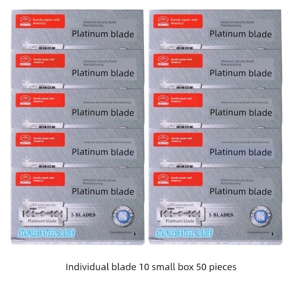 Kanda Manual Vintage İki Yüzlü Tıraş Bıçağı - 10 Kutuda 50 Parça
