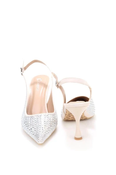 Pisagor Ps-31971 8 Cm Topuklu Kadın Taşlı Arkası Açık Stiletto Abiye Ayakkabı - 8