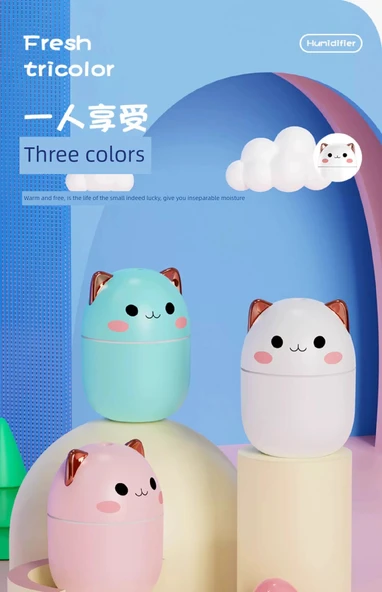 USB Hava Nemlendirici 250ml - Genç Yetişkin Pudra - Resim 11