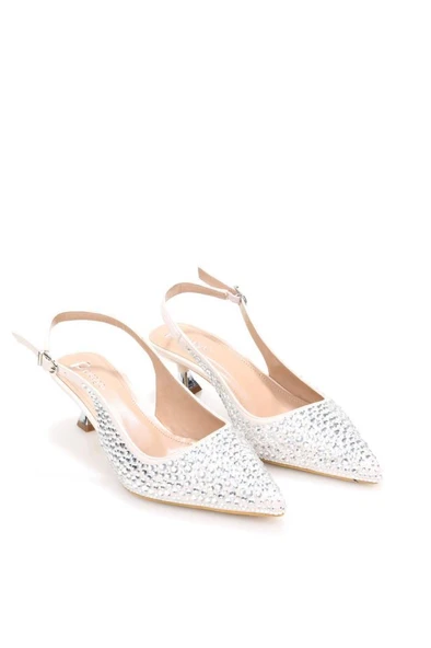 Pisagor Ps-31990 4,5 Cm Topuklu Kadın Taşlı Arkası Açık Stiletto Abiye Ayakkabı - 6