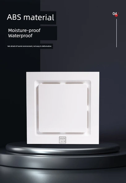 Banyo Tavan Egzoz Fanı - 12 inç Açılış 290mm Büyük Beyaz Standart Tavan Montajı - 11