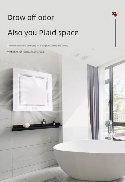 Banyo Tavan Egzoz Fanı - 12 inç Açılış 290mm Büyük Beyaz Standart Tavan Montajı - 9