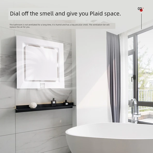 Banyo Tavan Egzoz Fanı - 300x300 Beyaz Entegre Tavan Özel - 4