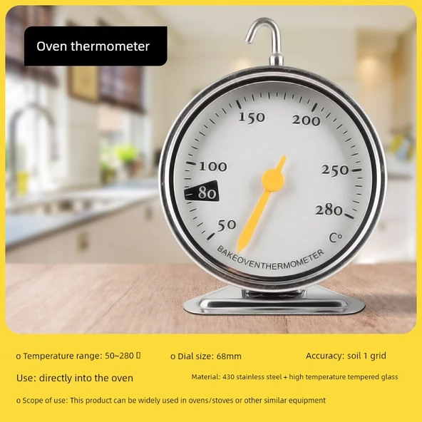 Fırın Termometresi - Yüksek Sıcaklık Temperli Cam 50-280 ℃